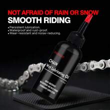 SPACEWALKER 1PC Bike Chain Oil - High-Performance Wet Lubricant For Smooth Riding, Waterproof & Weather-Resistant, 60Ml Bottle, PET Bottle, Enhances Brake & Accelerator, Ideal For Road Bikes - Black - View 1