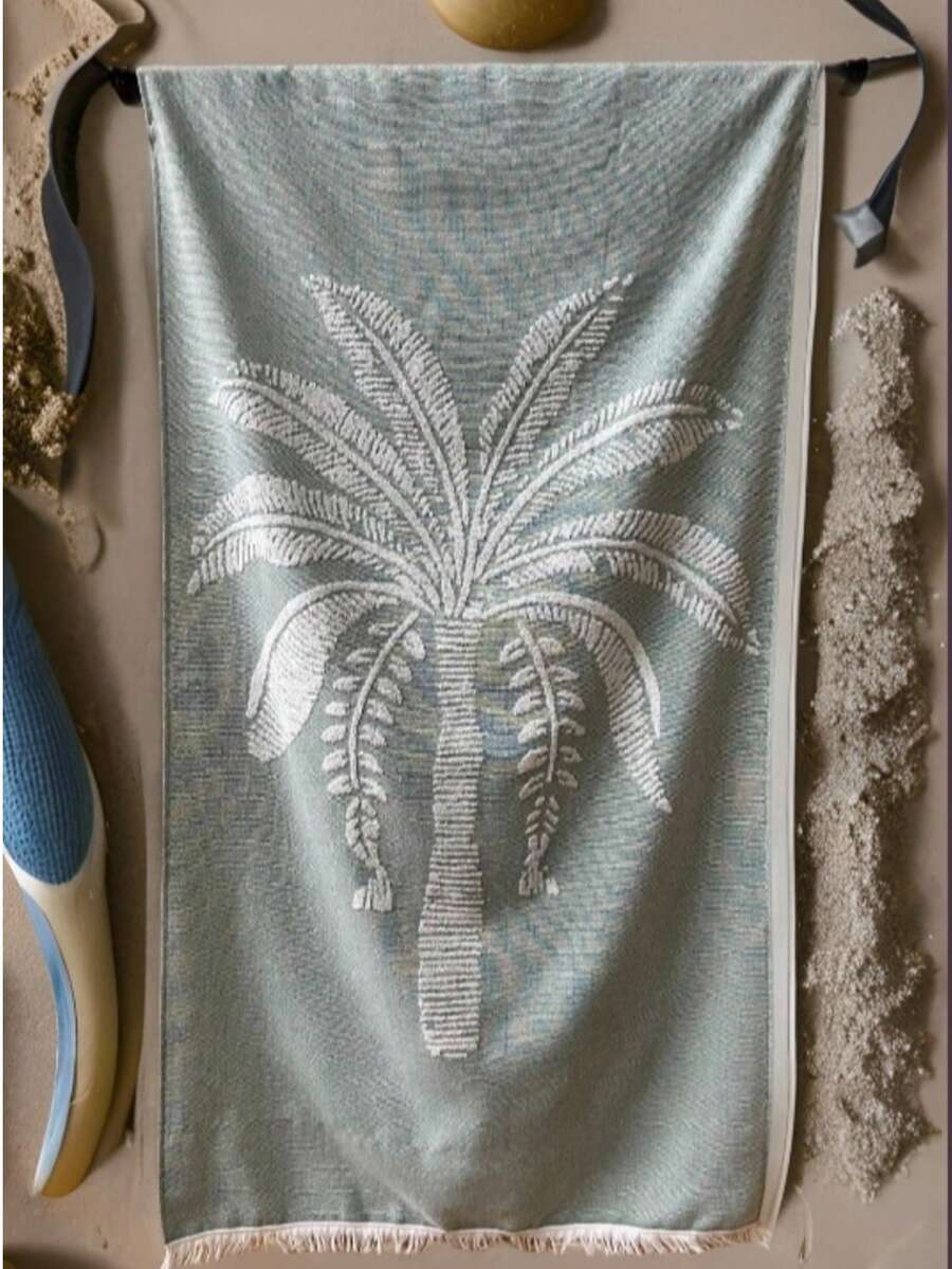 Made In Turkey - Beach Towel | Turkish Cotton | Soft, Lightweight & Quick-Drying | 70x150 Cm | Breathable Summer Towel For Beach, Pool & Travel - Mint Green - View 1