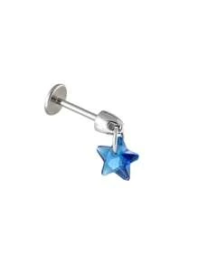 Toppiercing 1 Stück Premium Kubikzirkon Stern Design Ohrknorpel Piercing, minimalistischer Stil
