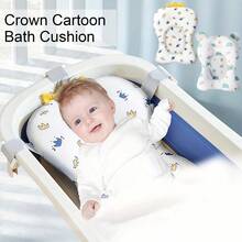 1 件可爱卡通图案儿童浴盆座垫、小熊漂浮浴垫、婴儿浴盆垫、哺乳可折叠支撑垫垫枕，配有可调节肩带、防滑垫、配有支撑网，适用于标准婴儿浴盆，是送给男孩和女孩的圣诞节和万圣节礼物的理想礼物。 - 查看 7
