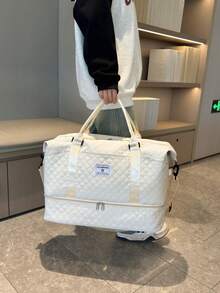 新款大容量旅行包，多功能女士健身包，休闲钻石购物包，手提包，单肩包，度假包，孕妇包，带独立鞋位的登机包，出院包，保暖冬季包，男女同款，轻便可折叠行李包