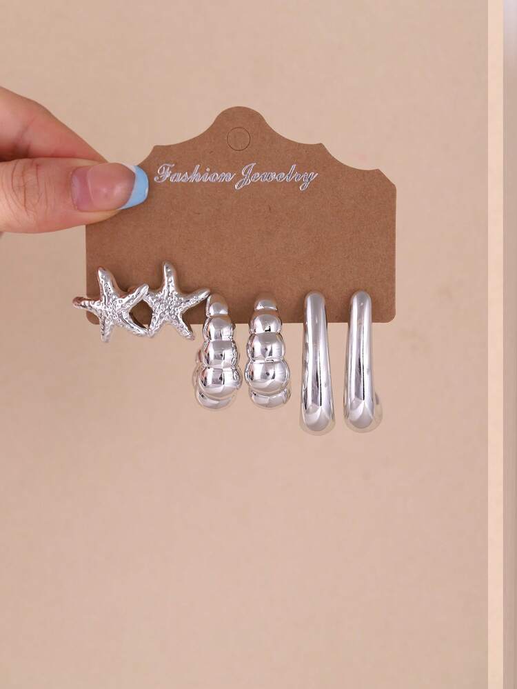 Set di 36 paia di orecchini a perno con strass brillanti, per