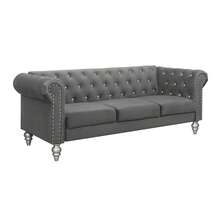 Home Design Emma Velvet Rolled Arm Sofa - Màu xám đen - Xem 4