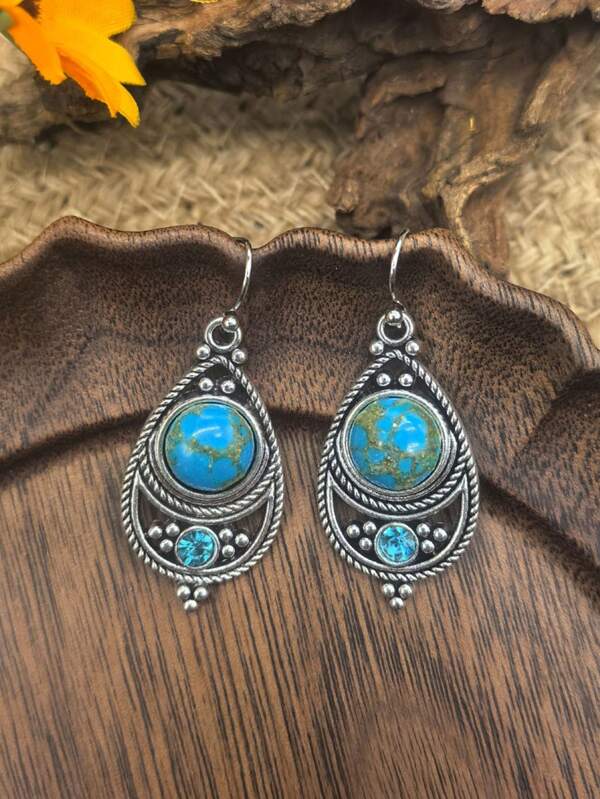 Retro European Earrings, Bohemian Style Palace National Personalized Elegant Earrings