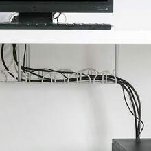 Estantería de almacenamiento debajo de la mesa, organizador de cables, estante para cables, soporte para enchufes en la parte inferior de la mesa, estante colgante para el hogar y la oficina, organizador de cables para escritorio