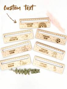 Personalized Reading Aid With Ruler Made Of Wood Gift For School Enrollment With Name First Grade School Start School Cone Personalized, School Supplies,Back To School