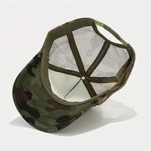 1pc/5pcs Camouflage Breathable Mesh Truck Driver Baseball Hat Men's And Women's Fashion Outdoor Leisure Sunshade Hat Breathable - Lightweight - Durable  Casual    None - 白色 - 查看 6