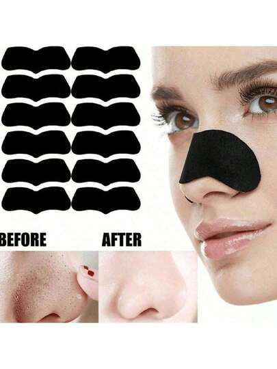 5 stycken/10 stycken/20 stycken/30 stycken/50 stycken/100 stycken djuprengörande näsplåster för borttagning av pormaskar, tar effektivt bort orenheter från näsan och ansiktsporerna, exfolierar naturligt, rengör porerna skonsamt (vätska näsan före användning)