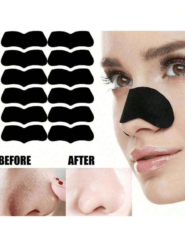 5 Pieces/10 Pieces/20 Pieces/30 Pieces/50 Pieces/100 Pieces Of Deep Cleansing And Blackhead Removal Nose Patch, Effectively Removing Impurities From The Nose And Facial Pores, Naturally Exfoliating, Gently Unclogging Pores (Please Wet The Nose Before Use)
