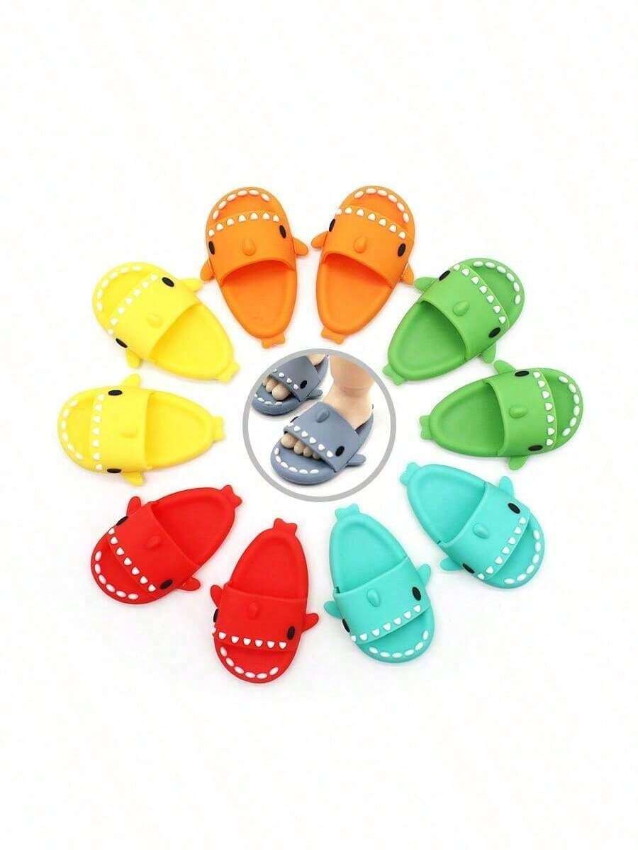 适用于 和 BJD 娃娃鲨鱼卡通拖鞋，可爱微型房屋装饰娃娃屋，YUKI 家居饰品系列夏季鞋 - 彩色 - 查看 1