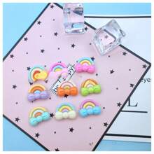 1/2/5/10/20/50/100 Piezas de Estrellas, Corazones, Flores, Lazos, Arcoíris brillantes hechos a mano DIY - Accesorios para clips de pelo y fundas de teléfono