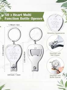 60Pcs/20sets Nail Clipper Keychain  With Tag Cards White Drawstring  Organza Bags Nail Bottle  Opener Keychain For Party Wedding  Favor Gift Decorations Souvenirs Guest - Nhiều màu - Xem 8