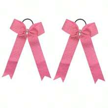 2 pièces Nœud de cheerleader plein de strass violet de 14 cm, accessoires de cheveux élastiques brillants et lumineux, cadeau pour la fête des mères, convient aux cheerleaders féminines, soirées, bal, meilleur choix de cadeau, bandeaux de queue de cheval, élastiques à cheveux, élastiques à cheveux