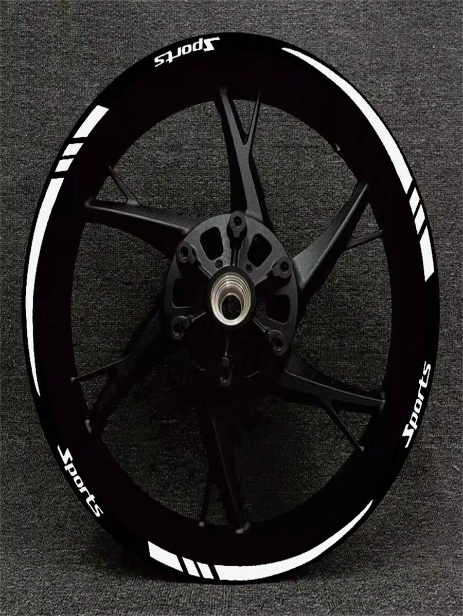 18-21 Inch Car Rim Sticker Reflective Sticker Decorative Sticker Motorcycle Wheel Hub Letter Sticker - White - View 1