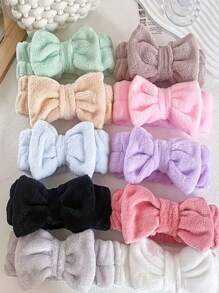 1pc Headband/2pcs Wristbands/3pcs Facial Cleansing Set: Polyester Bath Wristbands, Fluffy Solid Color Headband, Reusable Spa Headband & Wristbands, Fine Fiber Headband, Makeup Headband Wristbands, Elastic Wrist Wrap, Absorbent Sweatband, Face Towel. Suitable For Bathroom, Living Room, Vanity, Travel, Bedroom, Yoga, Workout, Bathing, Makeup, Skincare, Spa, Salon, Birthday, Face Mask, Exercise Face Clean,Facial Brush,Bag,Organizer,Storage