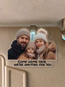 可定制照片汽车遮阳板夹，宠物爱好者礼物，带照片的驾驶遮阳板夹，丈夫礼物，驾驶爸爸礼物，新爸爸礼物，父亲节礼物，母亲节礼物 - 款式1 - 查看 3