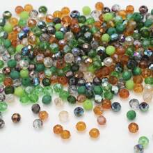 200 piezas de cuentas redondas de vidrio verde de 4mm para hacer joyas y manualidades DIY