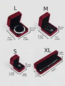 1pc Jewelry Box Bracelet & Ring Box Velvet Ornament Storage Pendant Package Box, Gift