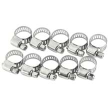 10pcs Adjustable Hose Clamp Set For Cars & Motorcycles - Fuel Line Jubilee Clips For Garden DIY Plumbing Projects