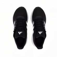 Adidas RUNFALCON 3.0 女款跑步鞋，时尚百搭运动鞋 - 黑與白 - 查看 9