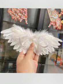 Accesorios de ropa, alas blancas y alas negras de Labu's Clothing, son productos periféricos, adecuados para graduación, entretenimiento, fiestas festivas, regalos de cumpleaños, (solo accesorios de ropa)