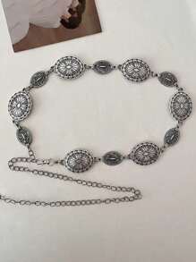 1pc Vintage Bohemian Retro Style Metal Chain Waist Belt, High-Fashion Decorative Waist Chain For Women, Suitable For Beach, Party, Gathering, Sexy Display, Gift For Girlfriend And Friend