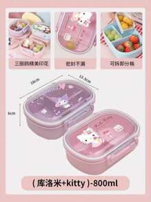 Sanrio 1 Pezzo Set Contenitore Pranzo Rosa Hello Kitty & Friends - A prova di perdite, Rettangolare, Contenitore Pranzo in Plastica con Scomparti, Lavabile a Mano per Lavoro, Scuola e Viaggio, Scatola Porta Pranzo | Contenitore Pranzo a Tema Personaggio | Facile da Pulire, Sanrio, Ritorno a Scuola
