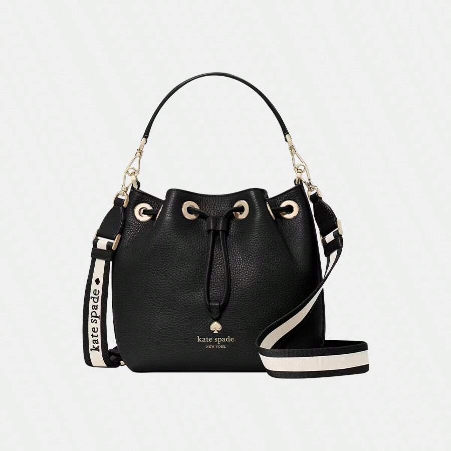 Kate Spade Mini borsa a secchiello in pelle adatta per le donne, a tracolla o a spalla, borse da donna