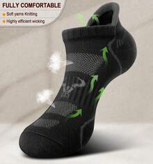 ¡RecomendadoBULLIANT Calcetines Deporte Hombre, Calcetines Tobillero Cortos Antiampollas de Algodon Transpirable de Running Yoga Viajes¡Top de Temporada - 6Pares-Gris jaspeado/Ojo de tigre3001 - Ver 6