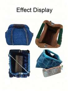 1 pièce Pinces en aluminium carrées de tailles multiples, charnière de matériel de bagage, support de sac nuage, le meilleur partenaire pour les accessoires de sac, sacs à repas, petits sacs carrés, sacs à main et petits portefeuilles, pince de bouche de sac tressé, pinces de sac or, cadeaux pour femmes, accessoires DIY pour les cadeaux de la fête des mères