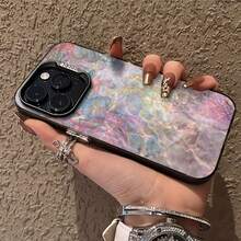 Mermaid Mobile Phone Case, Designed With Colorful Ocean Creatures And Shimmering Pearls, Suitable For IPhone 16, 15, 14, 13, 12 And 11 Pro Models, Made Of TPU Material, And Provides Shockproof Protection. Perfect For Family, Friends, Children, Birthdays, Spring, Holidays, Boyfriends, Girlfriends, And Valentine's Day Gifts. - màu đen - Xem 3