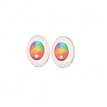 10pcs (5pairs) 18x25mm Oval Glass Crystal Eyes Flat Bottom Stuffed Eyeball Doll Accessory DIY Crafts Gift Animal Eyes Doll Making