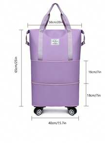 带轮旅行包，可扩展 2 层，大容量和多个口袋，适合学生毕业季、度假、多功能行李包，适合学校、学校配件、学校用品、旅行必需品、假日行李袋、行李箱、旅行包，适合女士 - 彩色 - 查看 8