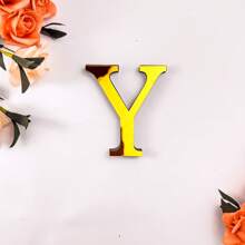 1 Piece 3D Acrylic Mirror Letter Art Wall Sticker - Light And Shadow Intertwined Space Aesthetic Symbol, Gold/Silver/Black/Rose Gold Oversized Letters Self-Adhesive Home Decorative Letter Logo Art Sticker, Artistic 3D Thickened Acrylic Mirror Letters Wall Sticker (3.93/5.9/7.87/11.81 Inches)