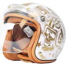 AD Motorcycle Helmet Retro Style With Anti-UV Inner Lens Moto Casco Outside Riding Helmet