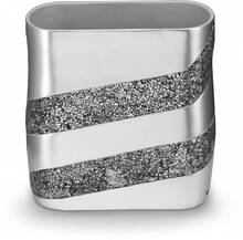 Silver Mosaic Bathroom Trash Can - Decorative Waste Basket For Bathroom - Durable Slim Small Garbage Can For Bathroom, Powder Room, Bedroom, Living Room Or Office - Space Friendly - Multicolor - View 8