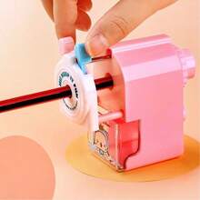 2/1pc小学生卷笔刀手摇铅笔刀自动送铅卡通大号铅笔刀可爱儿童铅笔刀专用削笔器适用于各种木质铅笔和画笔。 - 彩色 - 查看 6