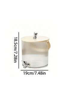 1pc Large Capacity Plastic Beverage Dispenser With Valve - Fruit Strainer Cold Drink Cup For Juice, Tea, Cold Brew Coffee - Easy Pumping System, Home Beverage Basin For Restaurants, Hotels And Homes, Etc.