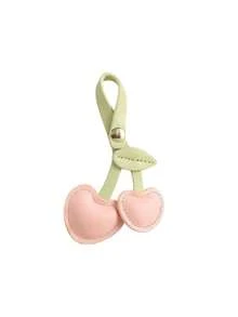 乡村风格樱桃钥匙扣，PU皮革钥匙扣吊饰，时尚包包吊坠小礼物 - 紅色 - 查看 8