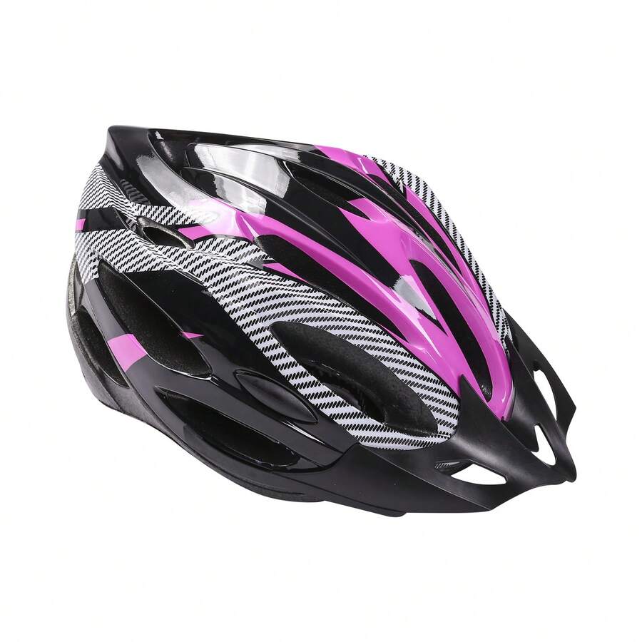 Adults Men/Women Bicycle Safety Helmets,Road Mountain Adjustable Cool Bike Cycling Cap - 粉色 - 查看 1