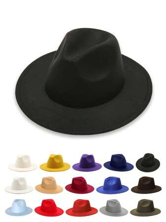 1 件男女通用 Y2K 风格纯色爵士帽，户外防紫外线帽，适合运动、日常通勤