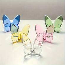 1pc, Elegant Crystal Glass Butterfly Desktop Decor, Home Office Desk Ornament, Bookcase, Living Room Gift For Wedding And Party