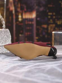 New Fashion Women High Heel Mid Heel Pointed Toe Comfortable Versatile Pumps