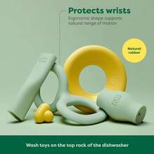 Brinquedo de cabo de guerra Earth Ratings, grande, verde, em borracha natural - Alças ergonômicas, adequado para cães adultos e filhotes, brinquedo interativo para brincar ao ar livre | Brinquedo de borracha natural | Brinquedo para cães, brinquedo de cabo de guerra para cães - Menta verde - Ver 8