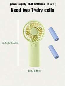 1pc Handheld Battery Operated Cartoon Mini Fan, Portable For Summer And For Outdoor,Sport,Travel,Kitchen,Bedroom,School,Office,And For Woman,Man,Children,Adult