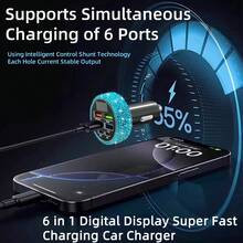 Bling Bling 水钻水晶多端口车载充电器快速充电 PD QC3.0 USB C 车载手机充电器 Type C 适配器 3 合 1 快速充电线兼容 Andriod 手机、行车记录仪、iPad、GPS、节日/生日礼物