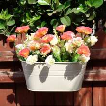 4 Stücke schwarze Metall-Pflanzenhängetöpfe, geeignet für Balkon, Garten, Wanddekoration, für Sukkulenten, kleine Blumen wie Petunien, Zinien verwendbar - Verschiedenfarbig - Übersicht 9