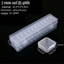 30/20/14 Small Boxes+1 Large Transparent Plastic Storage Box Set, Suitable For Storing Jewelry, Crafts, And Office Supplies, With A Covered Transparent Desktop Storage Box