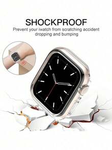 3pcs/Set Hollow Apple Design PC Hard Case Compatible With Apple Watch 10th Gen, Fit For 38/40/41/42/44/45/49mm Apple Watch Ultra/SE/8/7/6/5/4/3/2/1