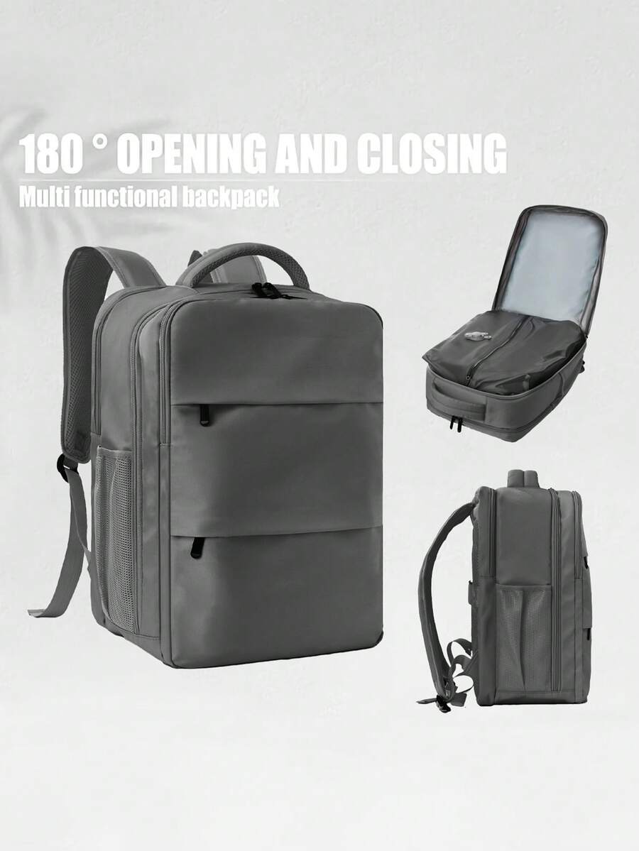 1 件智能真空压缩大容量轻便背包有效节省空间并保护物品多功能旅行背包行李包/户外背包适合男女徒步旅行、露营、度假、商务旅行和日常通勤 - 彩色 - 查看 1